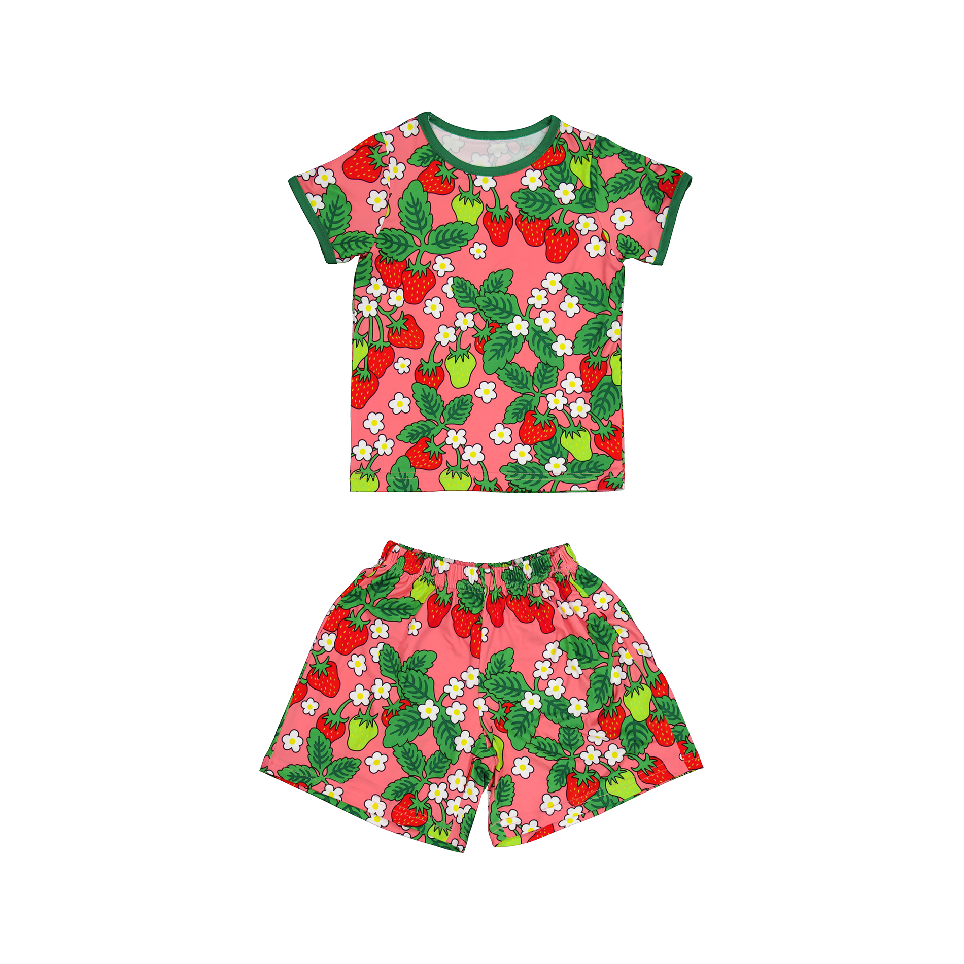 ABC SKIN SET-딸기꽃(반팔+반바지)